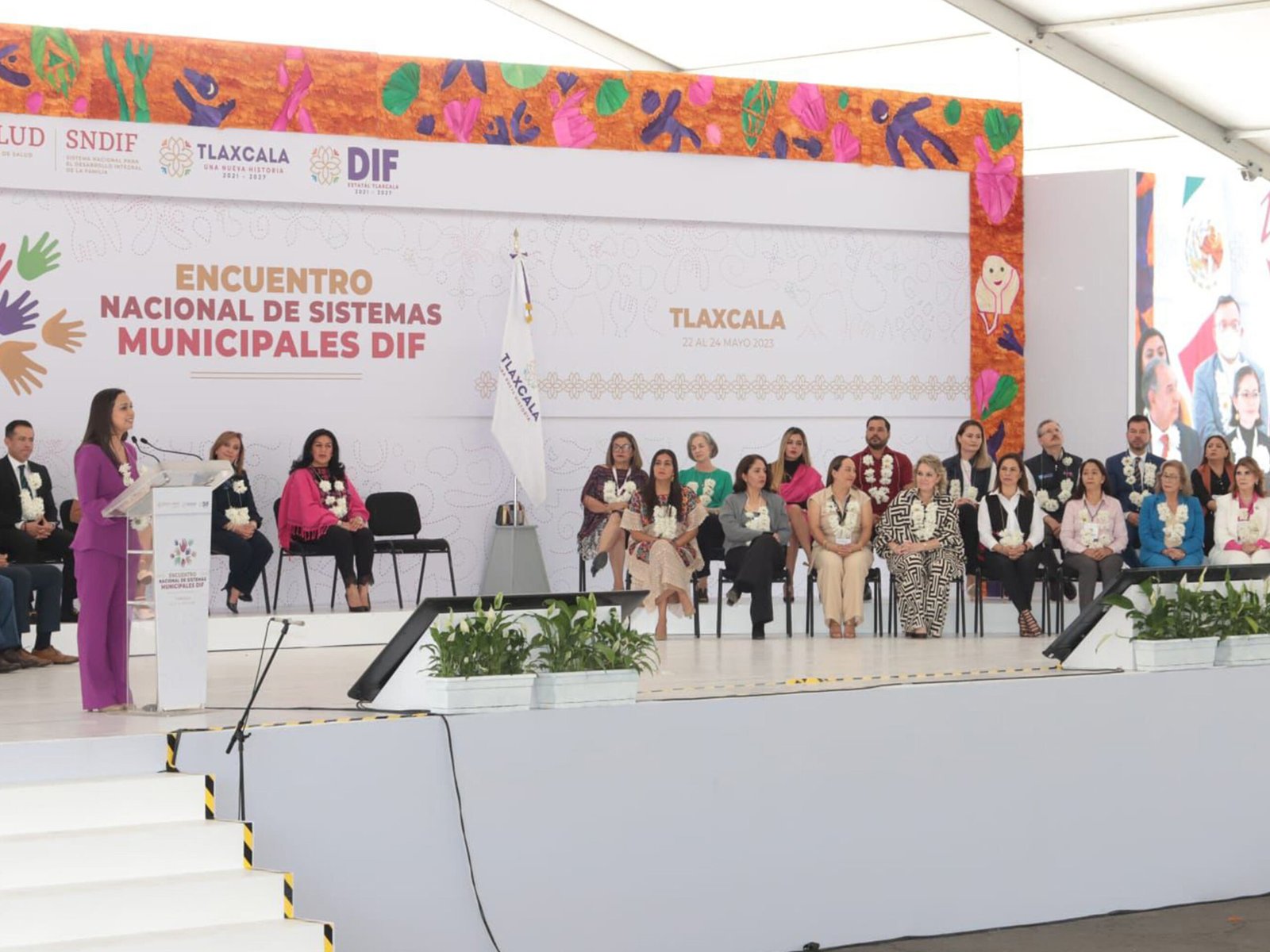 En Tlaxcala, Gaby Bonilla participa en Encuentro Nacional de Sistemas Municipales DIF