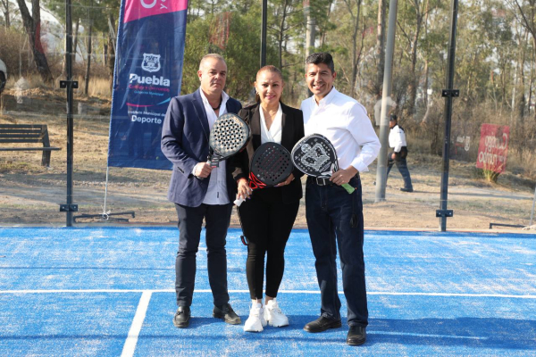 Amalucan es sede de la primera cancha pública de pádel en Puebla Capital