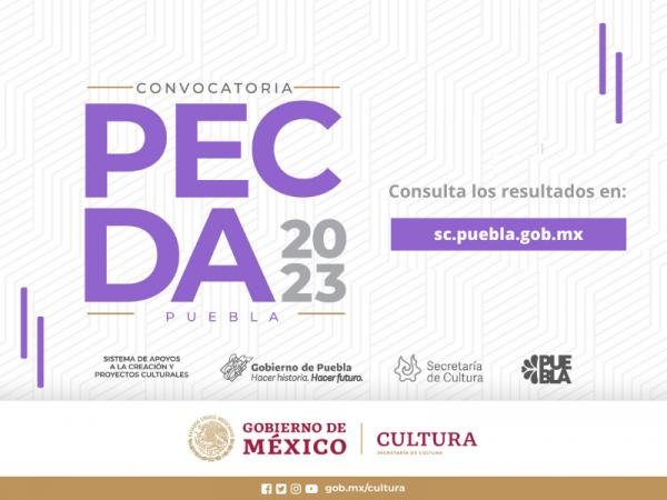 Publica gobierno estatal resultados de convocatoria PECDA 2023