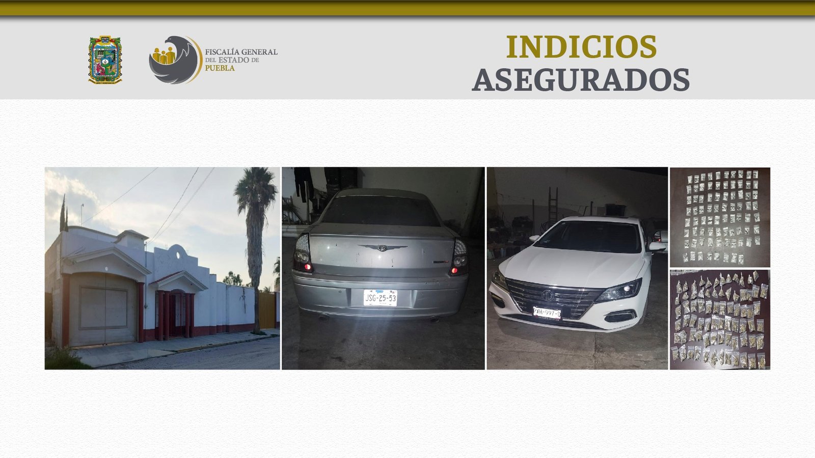  En Cuapiaxtla la FGE aseguró vehículos y droga