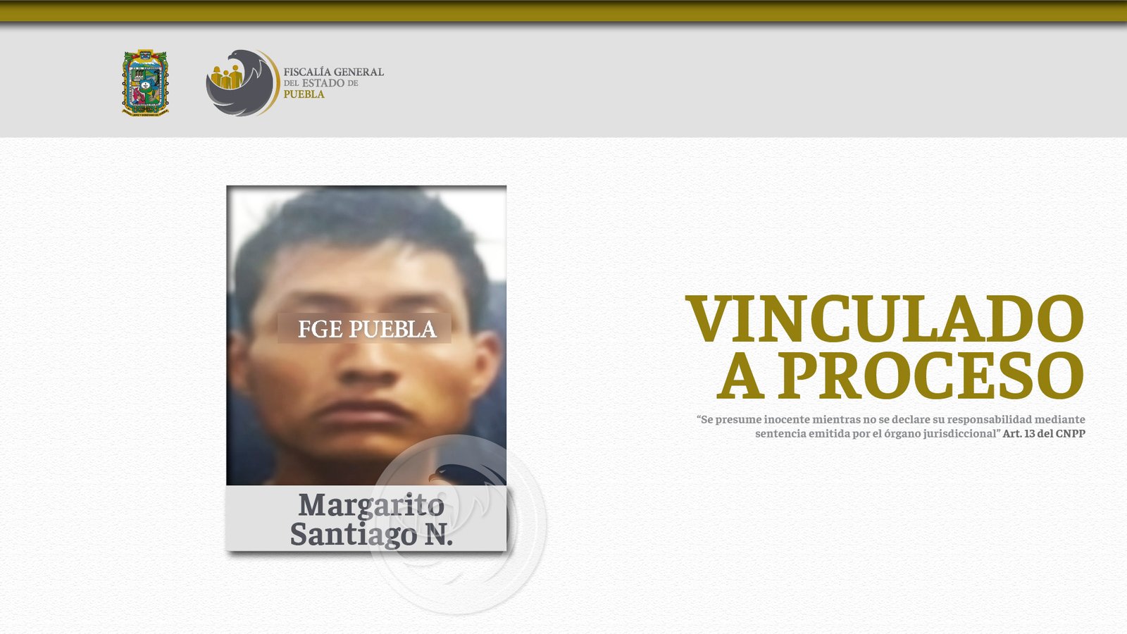Vinculado a proceso por violación equiparada en agravio de una adolescente