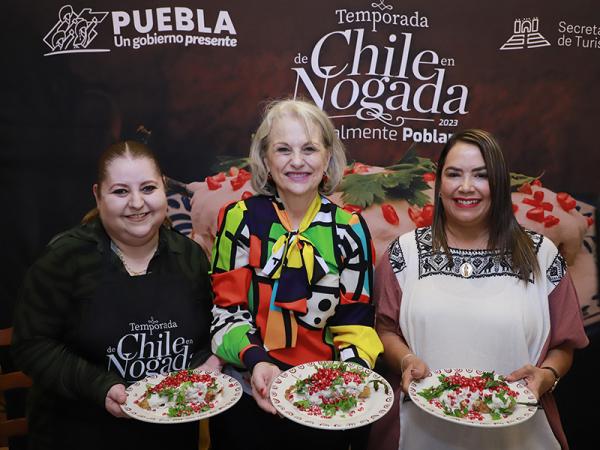 Invita gobierno de Puebla a capitalinos a disfrutar del Chile en Nogada