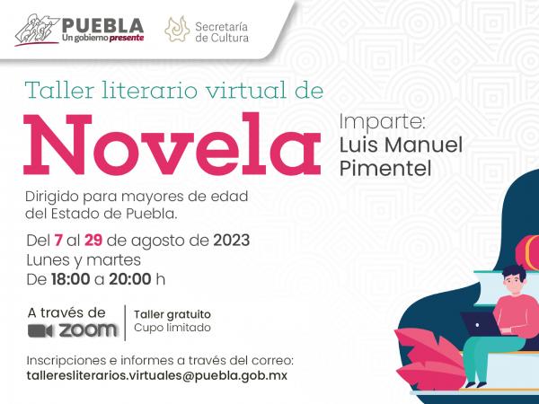 Durante agosto, Cultura impartirá talleres literarios virtuales y presenciales