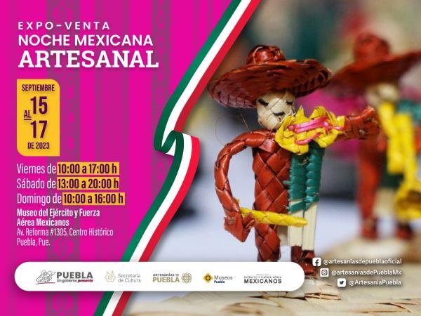 Realizará gobierno estatal expo-venta Noche Mexicana Artesanal