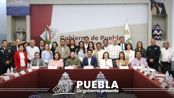 Celebra gobierno de Puebla sesión ordinaria del Consejo Estatal de Seguridad