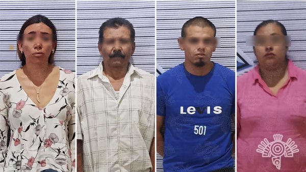 Detiene SSP a cuatro presuntos extorsionadores del mercado Morelos