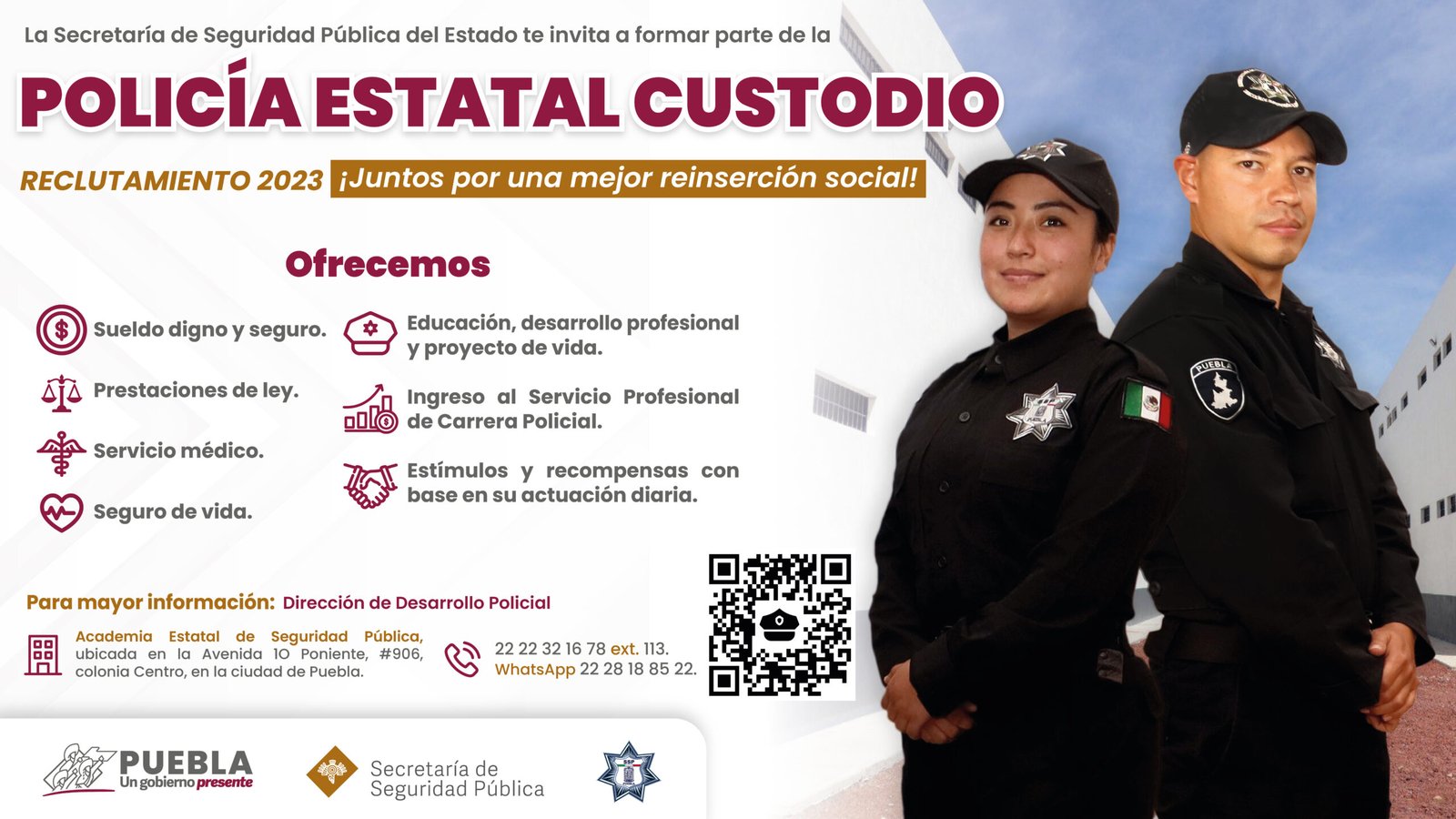 Convoca SSP a interesados a sumarse como policías custodios