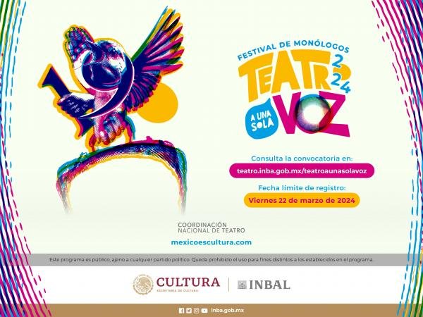 Convocan gobiernos estatal y federal al “Festival de Monólogos 2024”