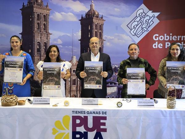 Anuncian gobierno estatal y Tepeyahualco “Festival Equinoccio Cantona 2024”