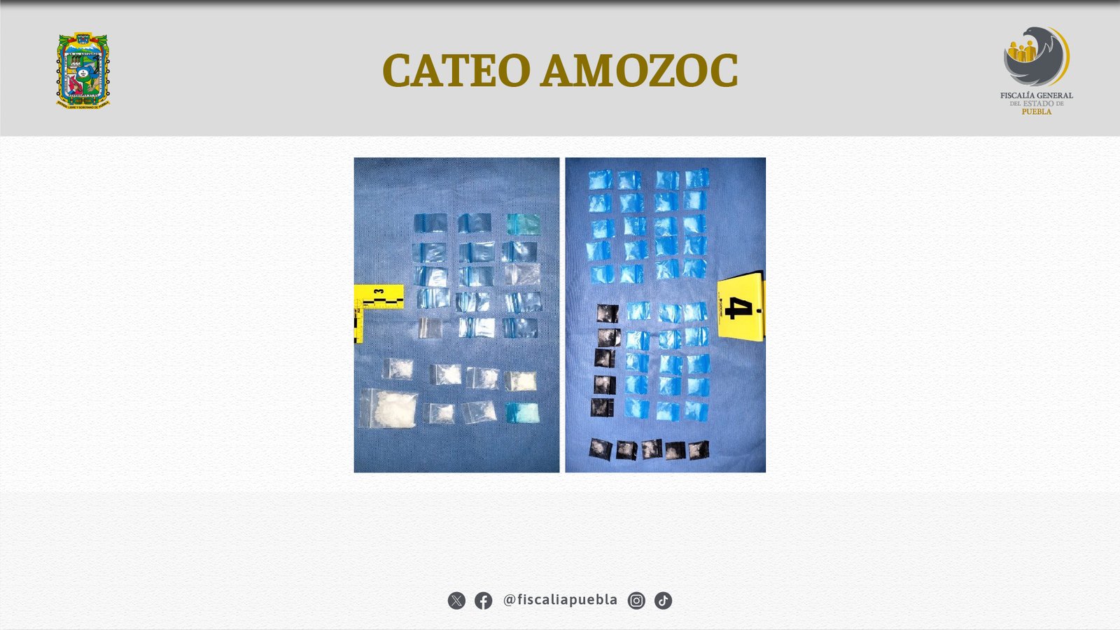 FGE cateó inmueble en Amozoc donde aseguró droga y cartuchos