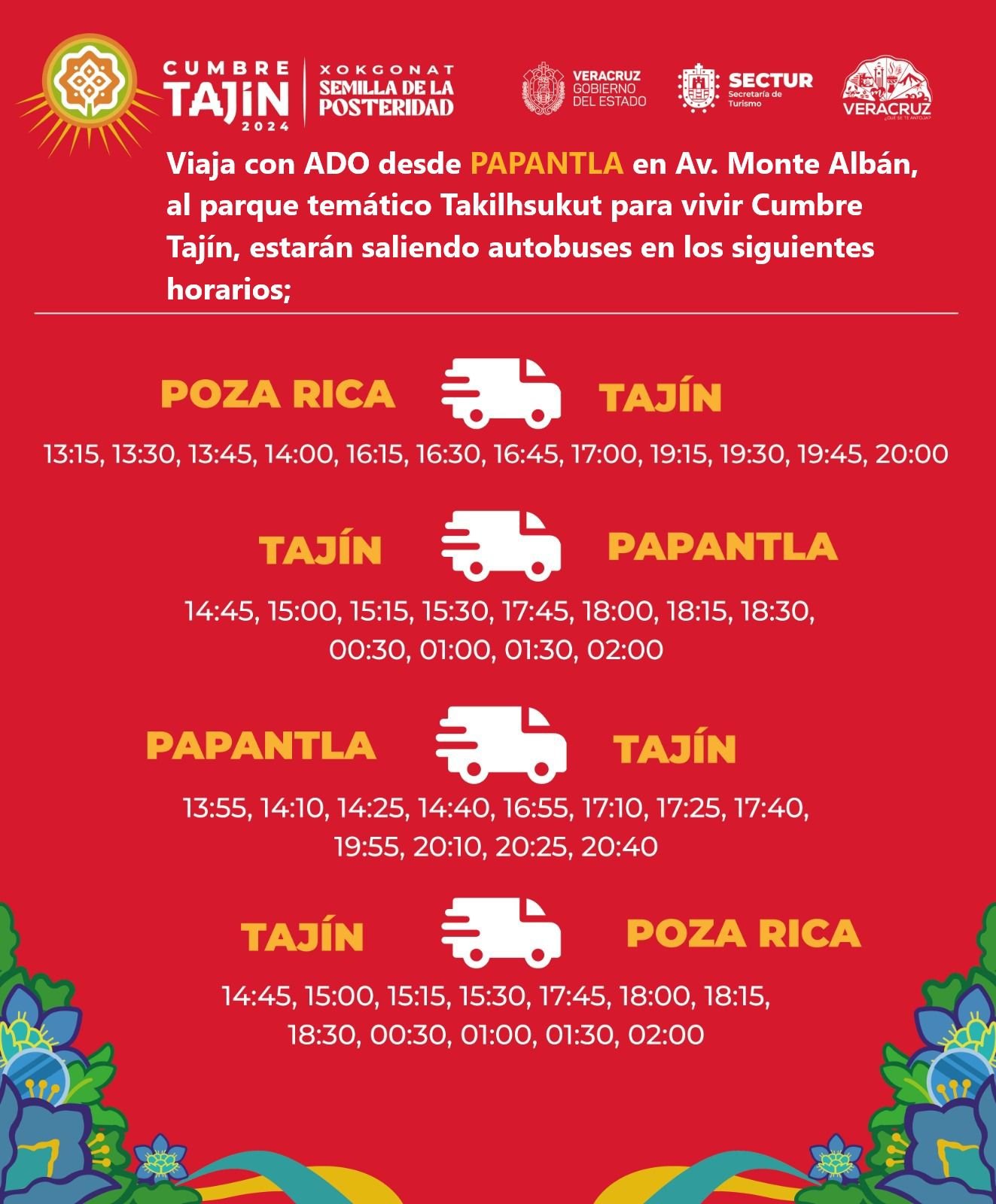 ¡Trasládate fácilmente a Cumbre Tajín desde Papantla y Poza Rica