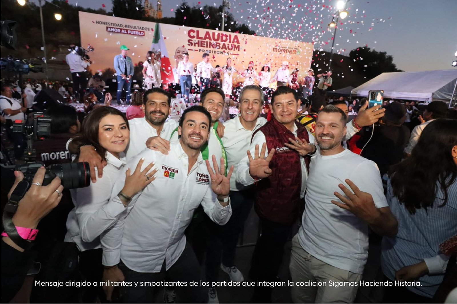 Claudia Sheinbaum en Cholula