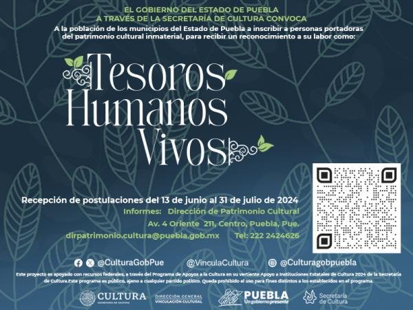 Amplía Cultura recepción de candidatos para “Tesoros Humanos Vivos”