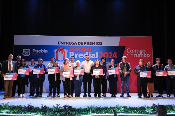 AYUNTAMIENTO DE PUEBLA ENTREGÓ LOS PREMIOS DEL SORTEO PREDIAL 2024