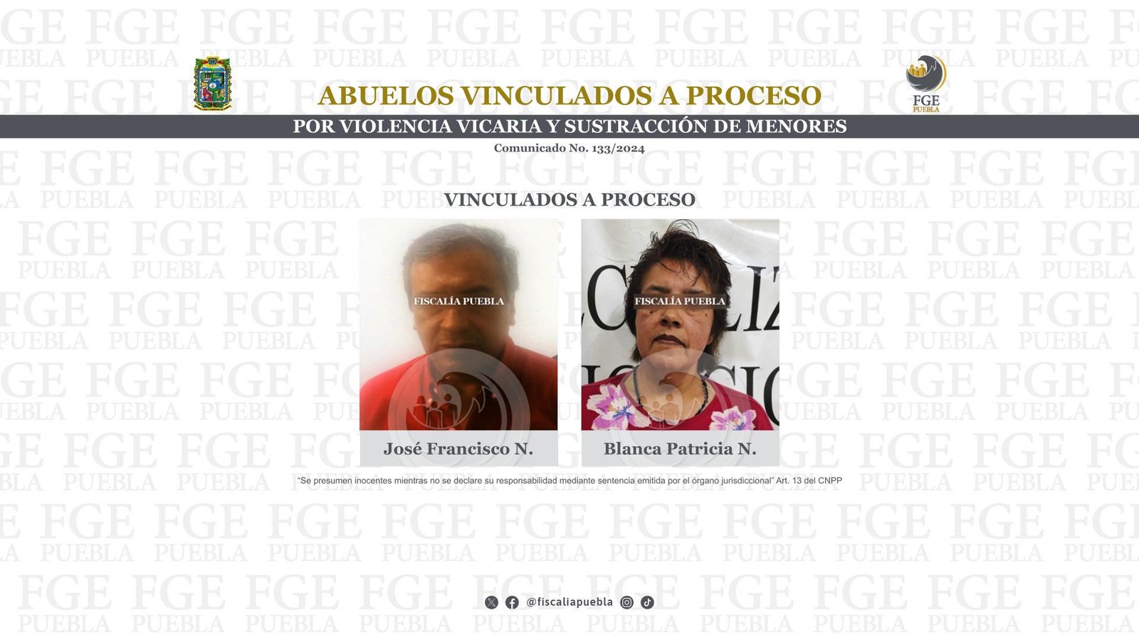 Abuelos vinculados a proceso por violencia vicaria y sustracción de menores