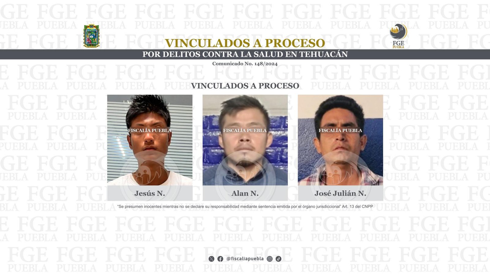 Vinculados a proceso por delitos contra la salud en Tehuacán