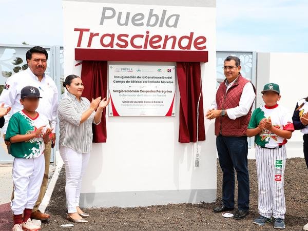 Con entrega de campo de béisbol, gobierno de Sergio Salomón impulsa la recreación ciudadana