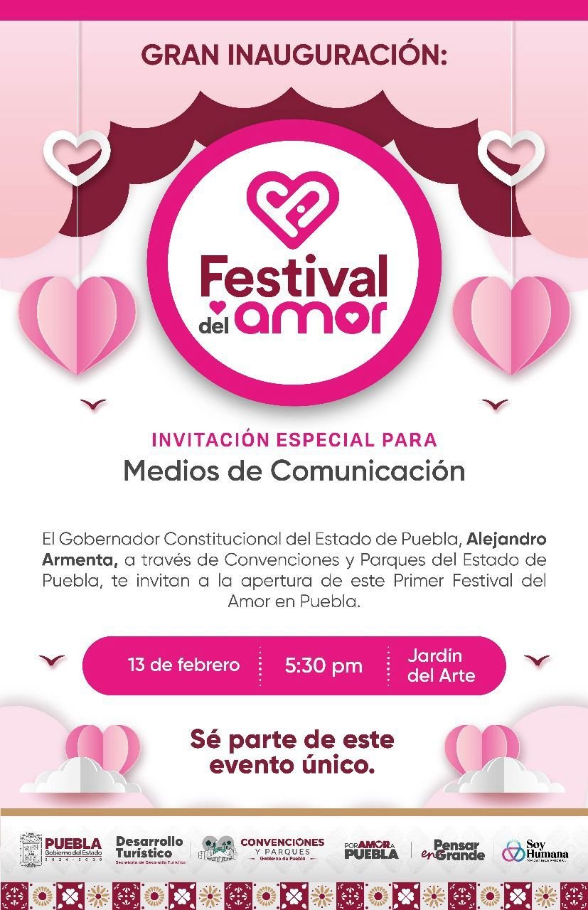 ¡Puebla celebra el Festival del Amor con unidad!