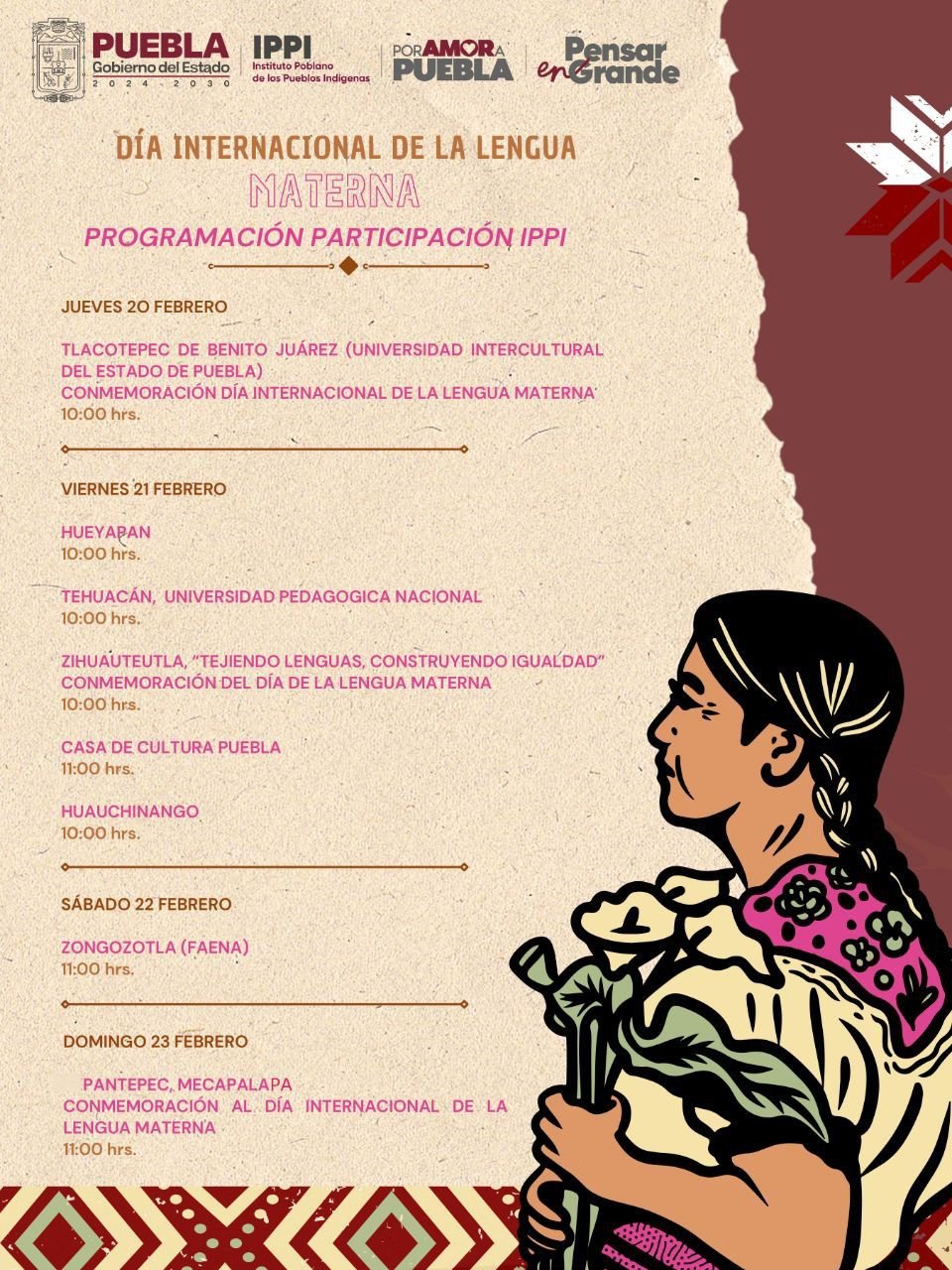 Este 2025 es el Año de la Mujer Indígena y por eso los gobiernos humanistas de la presidenta Claudia Sheinbaum Pardo y Alejandro Armenta.