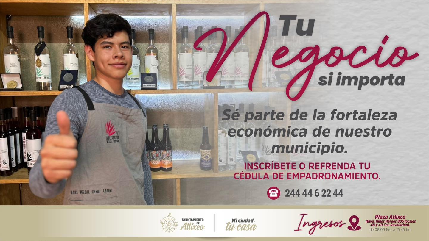 ¡Tu negocio es importante para nosotros! Es momento de inscribirte o refrendar tu cédula de empadronamiento.