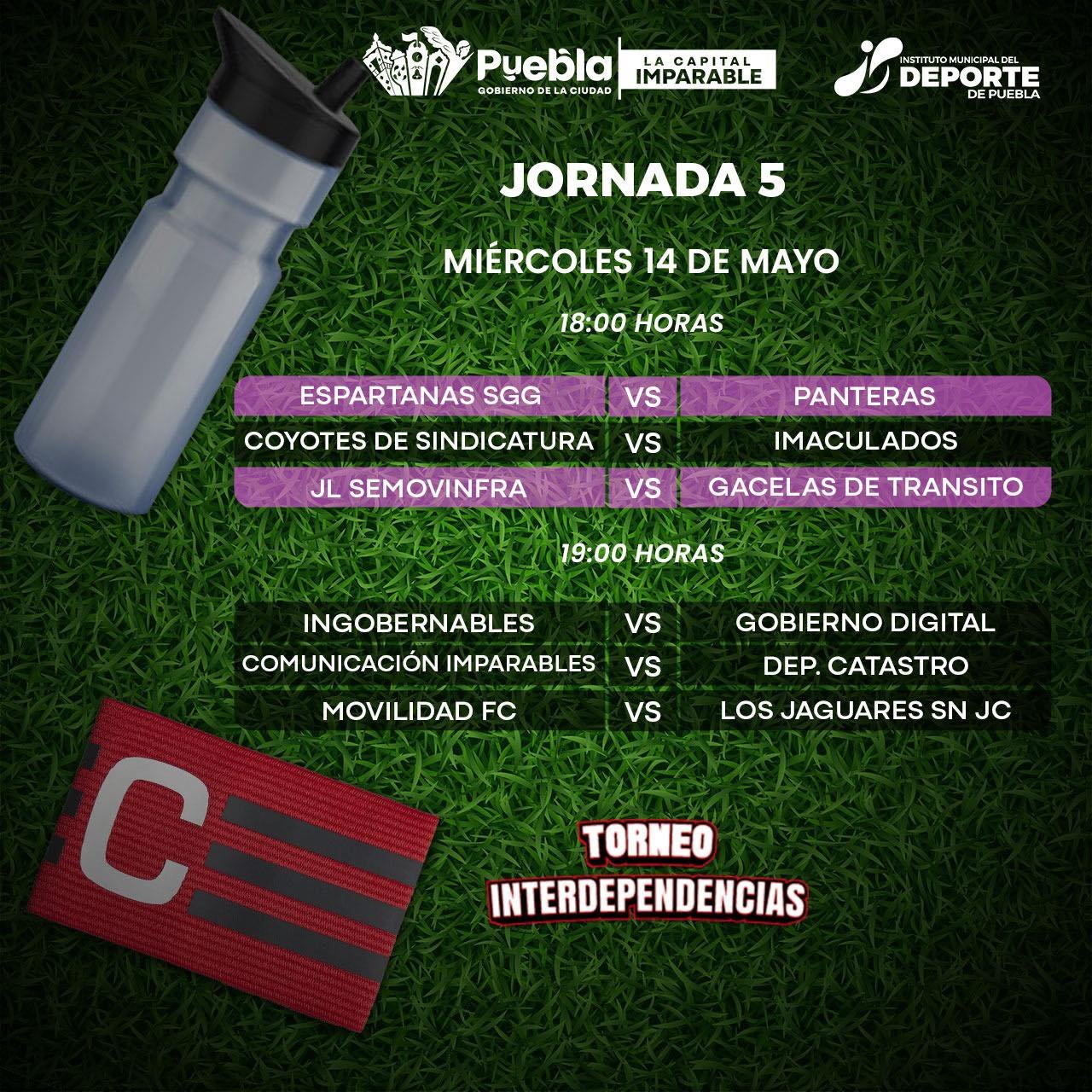 Vamos a mitad de camino en la jornada 5 del torneo interdependencias.
