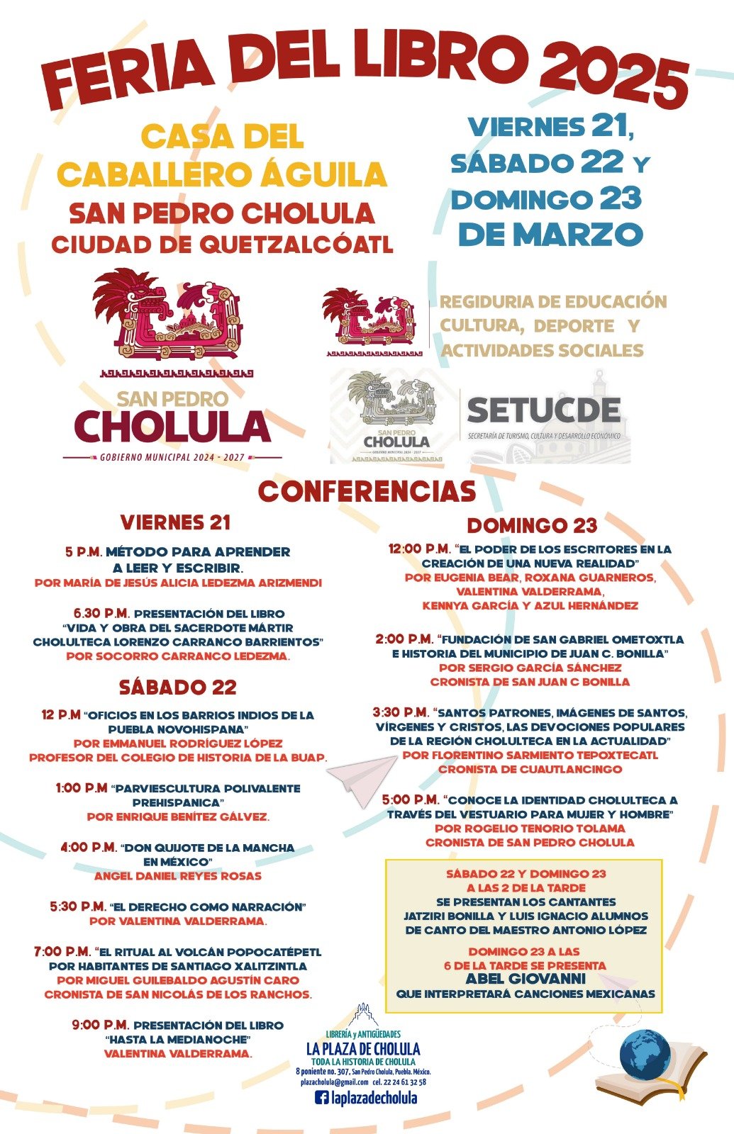 La Feria del Libro 2025, llega a San Pedro Cholula.