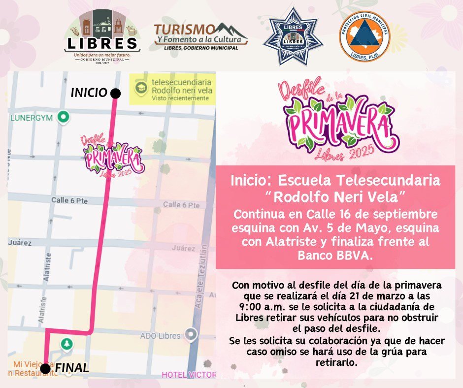 ¡Todo listo para el Desfile de la Primavera en Libres!