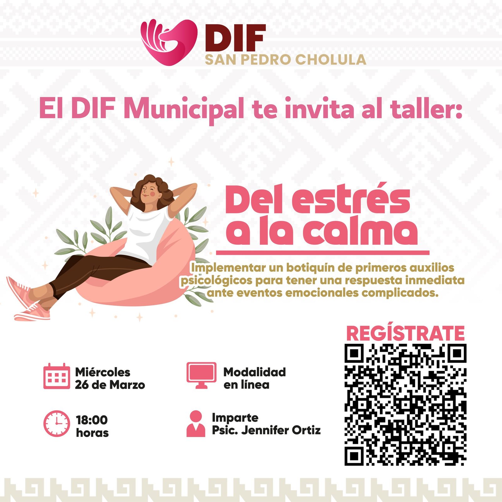 ¡Te Invitamos al Taller “Del estrés a la calma”