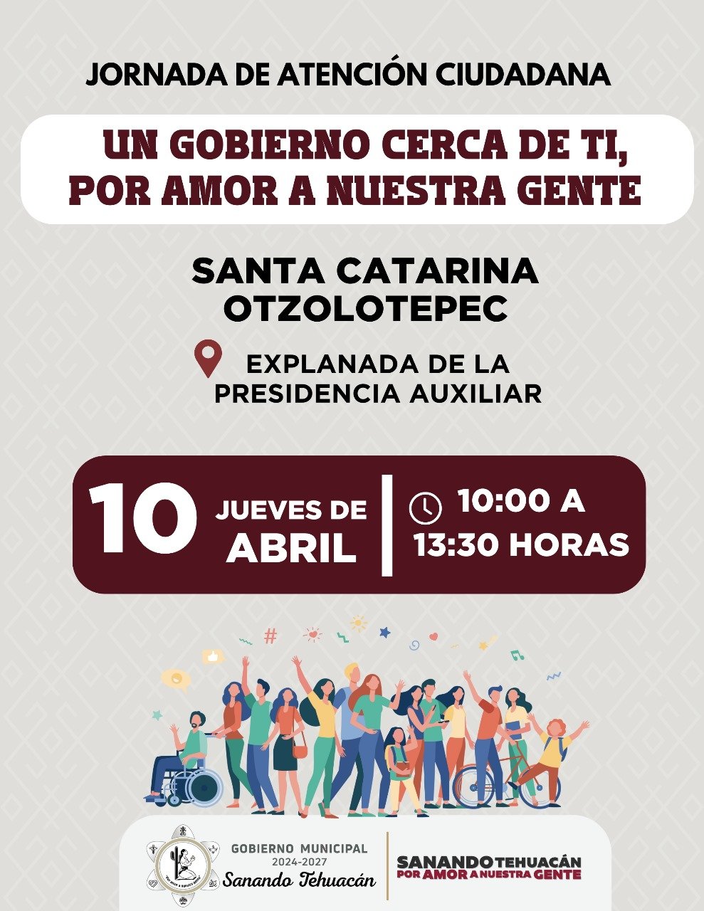 ¡La 8va Jornada de Atención Ciudadana “Gobierno cerca de ti, por amor a nuestra gente” llega a Santa Catarina Otzolotepec!