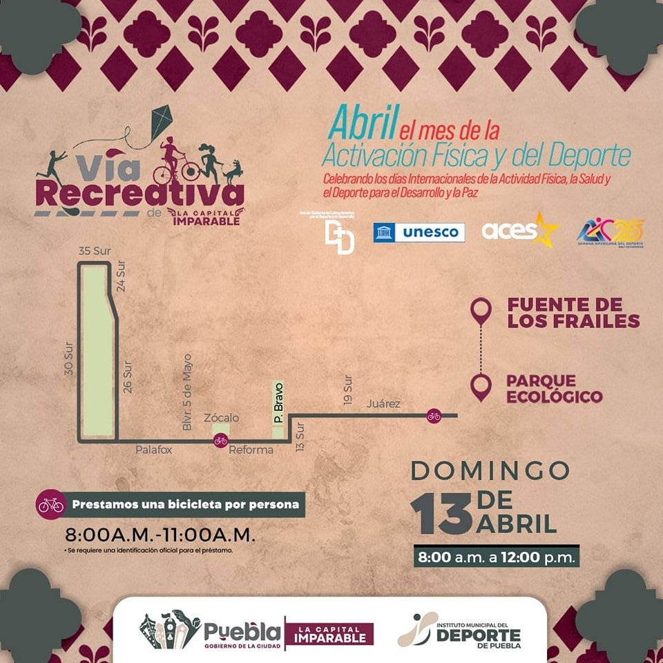 ¿Aún no conoces el recorrido de la #VíaRecreativa?