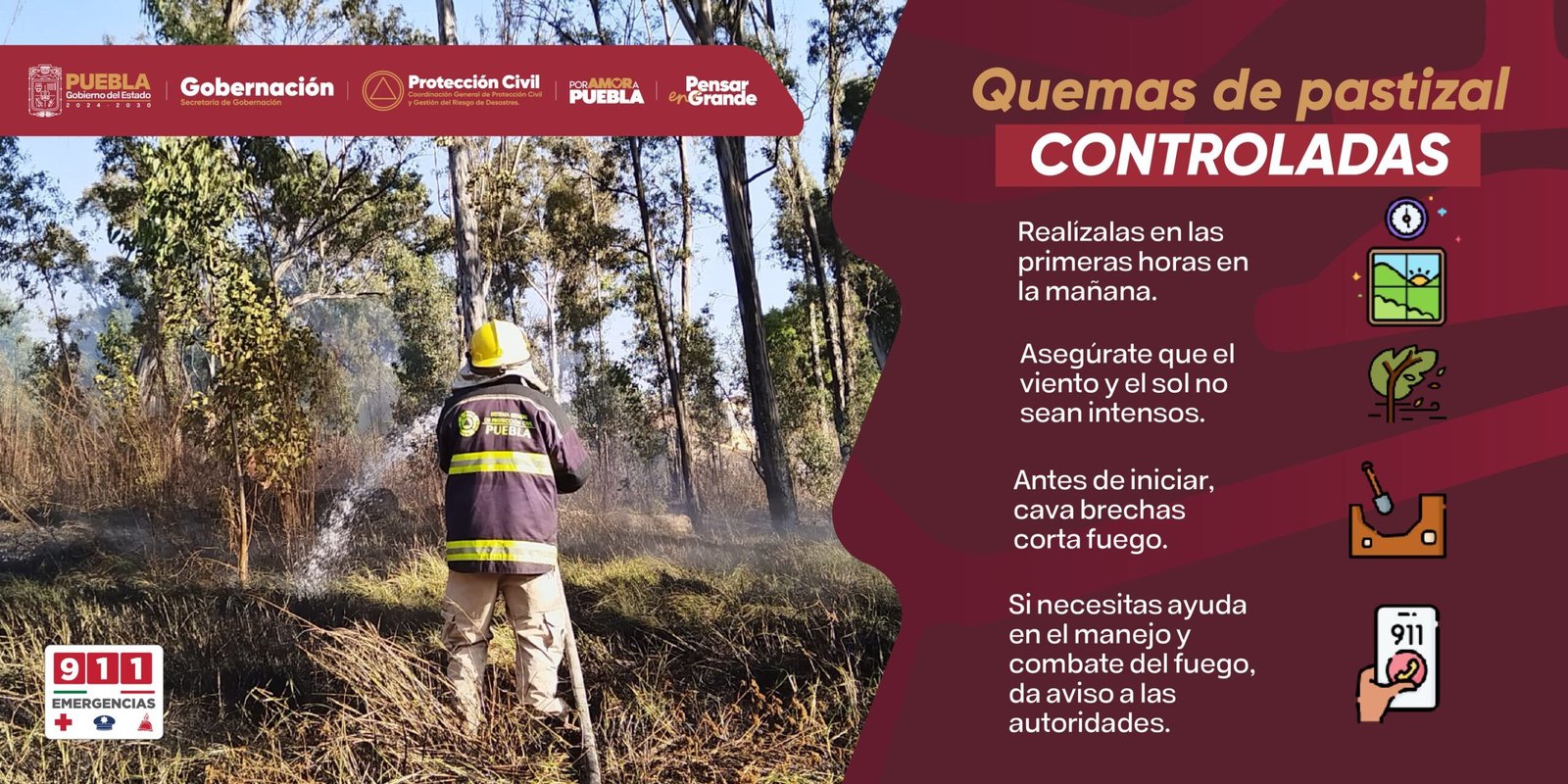 Para el Gobierno de Puebla es importante prevenir #IncendiosForestales